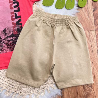 Conj. Camiseta Explorer e Bermuda - Coral e Areia